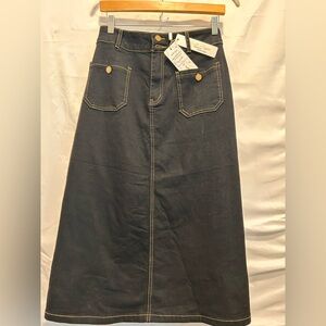 Belle Poque High-Rise XL Denim Skirt Classic 
Casual Chic Summer Staple NWT